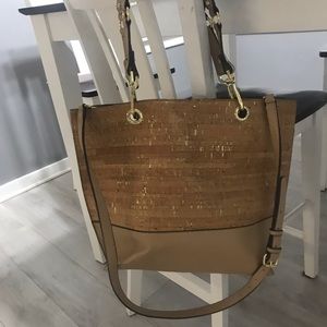 Calvin Klein - Cork/Leather w/ Clutch